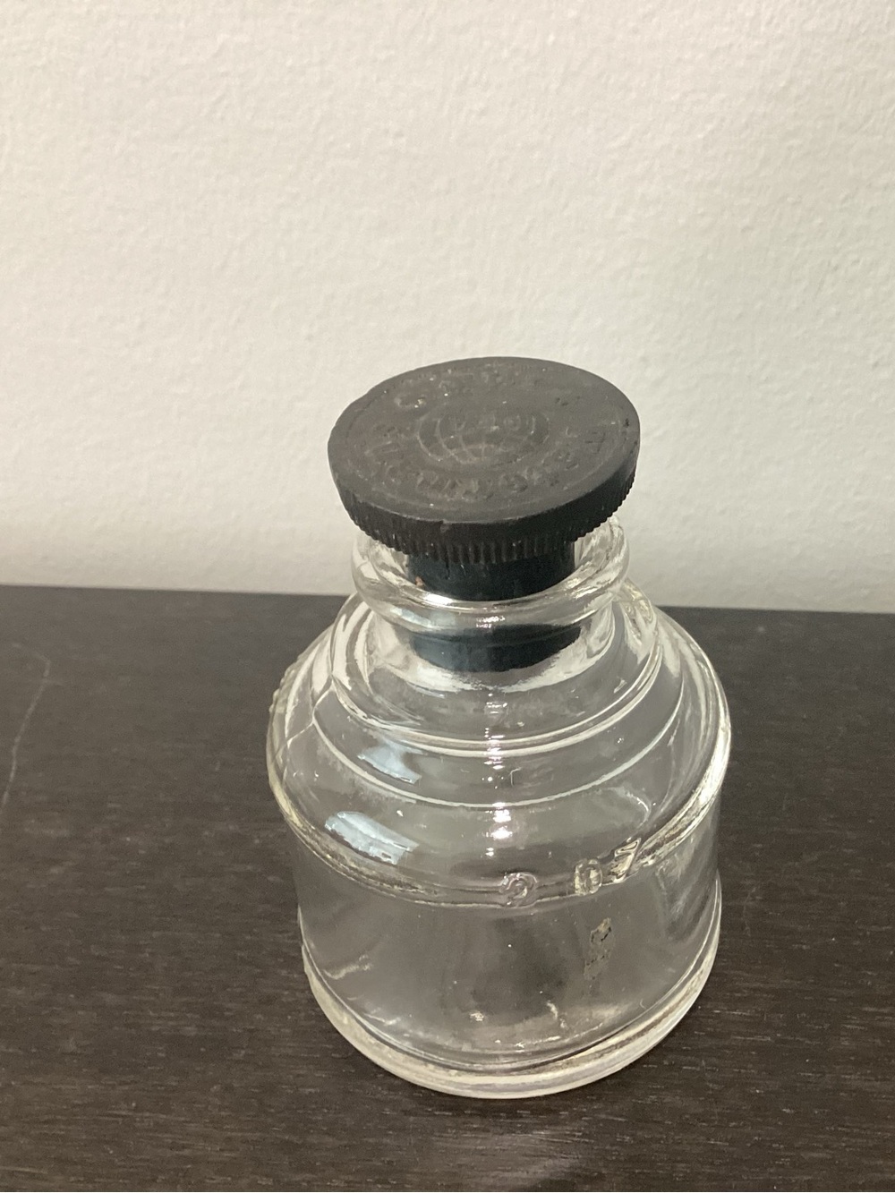 Antique Waterman 1910s-1930s glass Ink Bottle Manf. Early 20th Century.